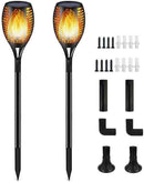 Solar Lights, Waterproof Flickering Flames Torches Lights Outdoor Solar Light Landscape Decoration Lighting (2 packs)